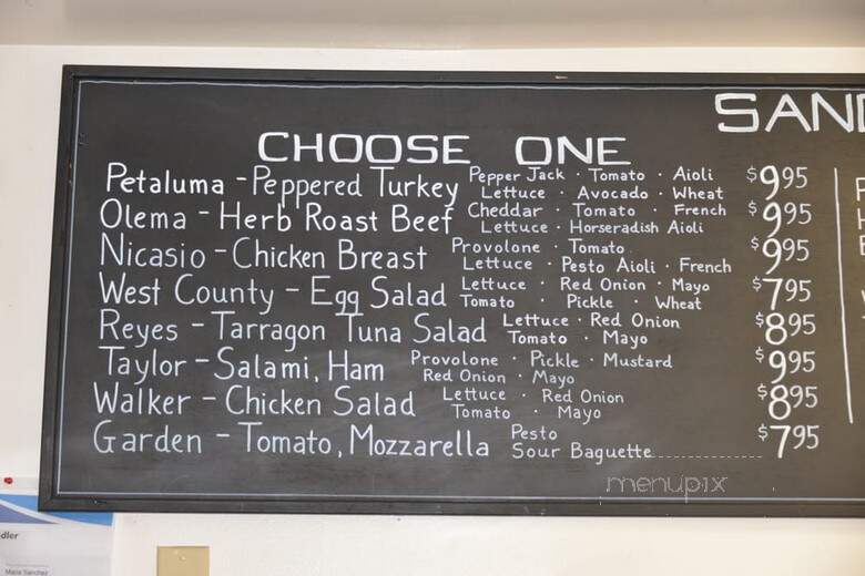 Farm House & Deli - Olema, CA menu_pic