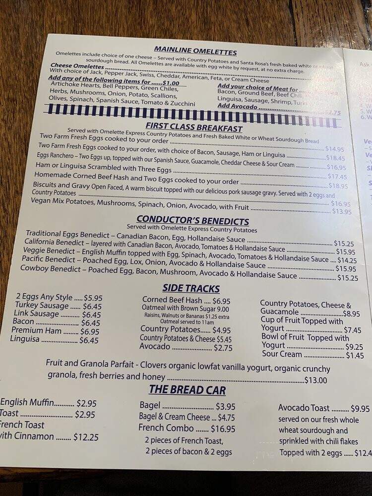 Omelette Express - Santa Rosa, CA menu_pic