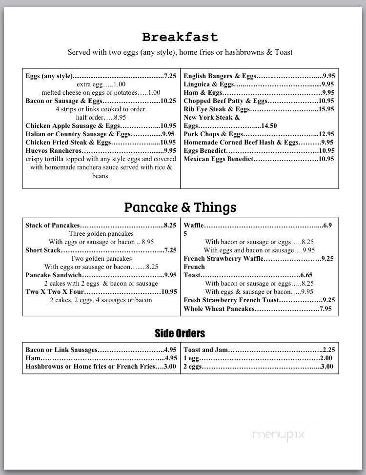 Marvin's Restaurant - Cotati, CA menu_pic
