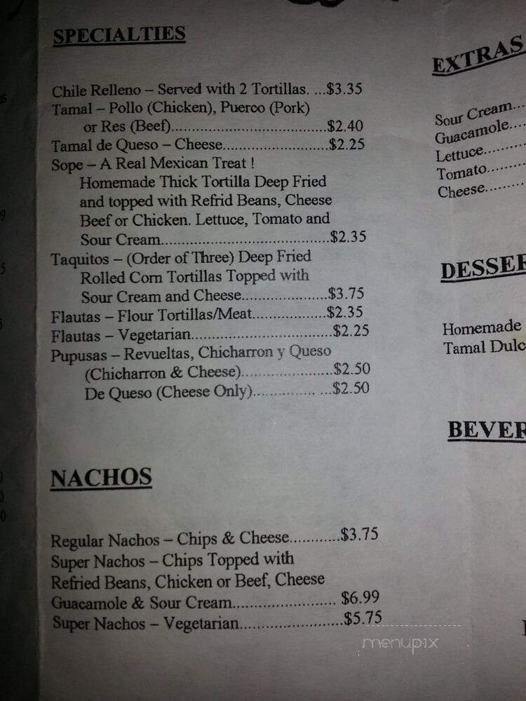 Taqueria Sol Azeteca - Rohnert Park, CA menu_pic
