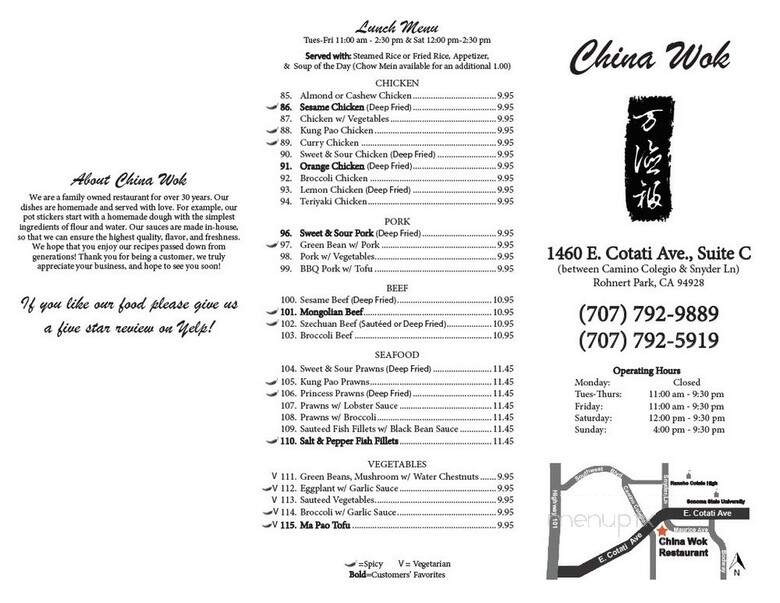 China Wok Restaurant - Rohnert Park, CA