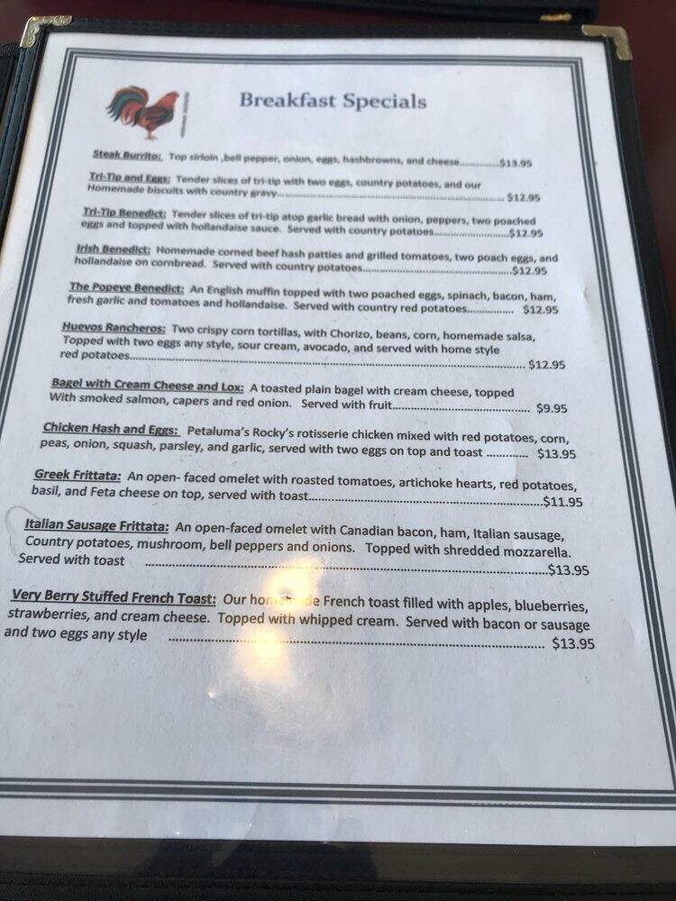 Henny Penny's - Petaluma, CA menu_pic