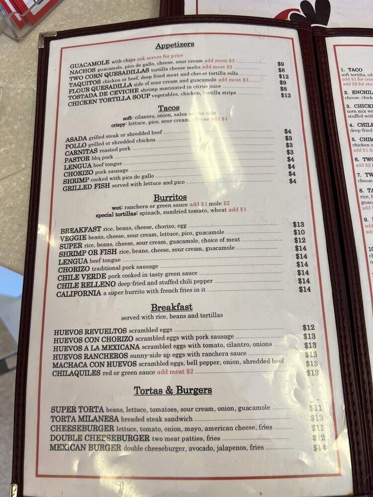El Gallo Taqueria - Petaluma, CA menu_pic