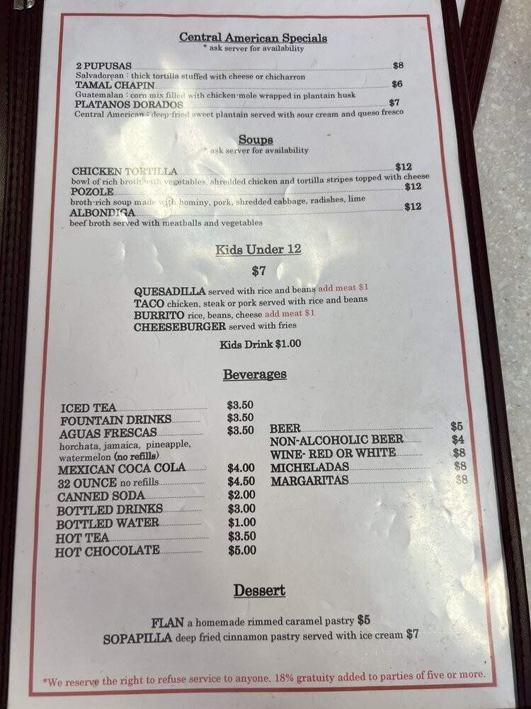 El Gallo Taqueria - Petaluma, CA menu_pic