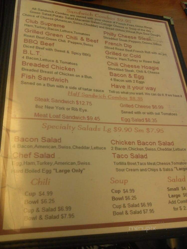Poor George's - Yreka, CA menu_pic