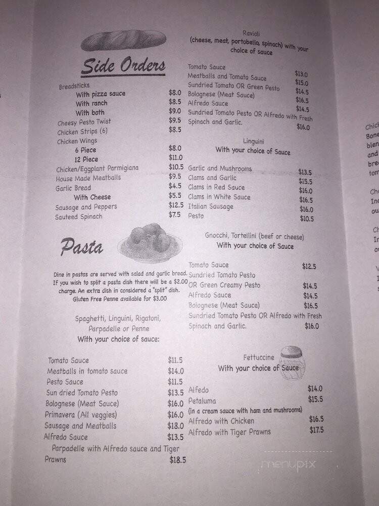 New Yorker Pizza & Restaurant - Petaluma, CA menu_pic