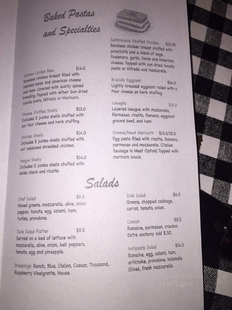 New Yorker Pizza & Restaurant - Petaluma, CA menu_pic