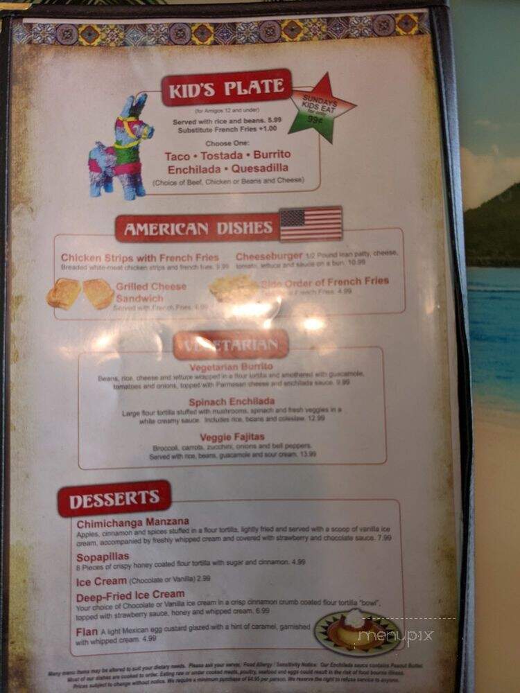 Puerto Vallarta A Family - Yreka, CA menu_pic
