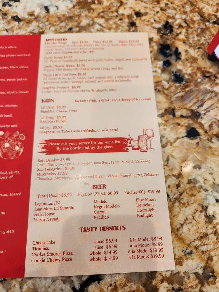Red Boy Pizza - Petaluma, CA menu_pic