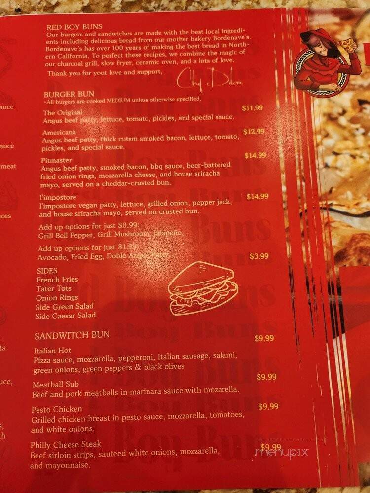 Red Boy Pizza - Petaluma, CA menu_pic