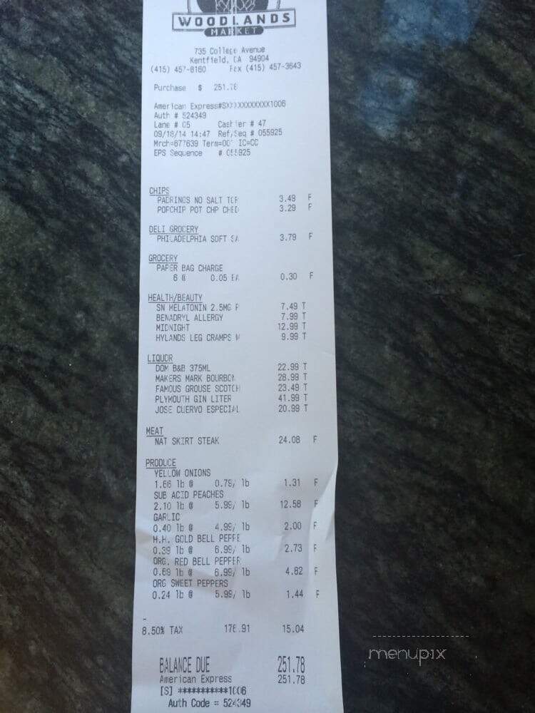Woodlands Market - Kentfield, CA menu_pic