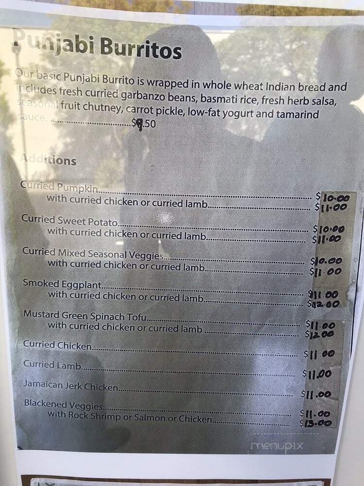 Avatar's Punjab Burritos - Mill Valley, CA menu_pic