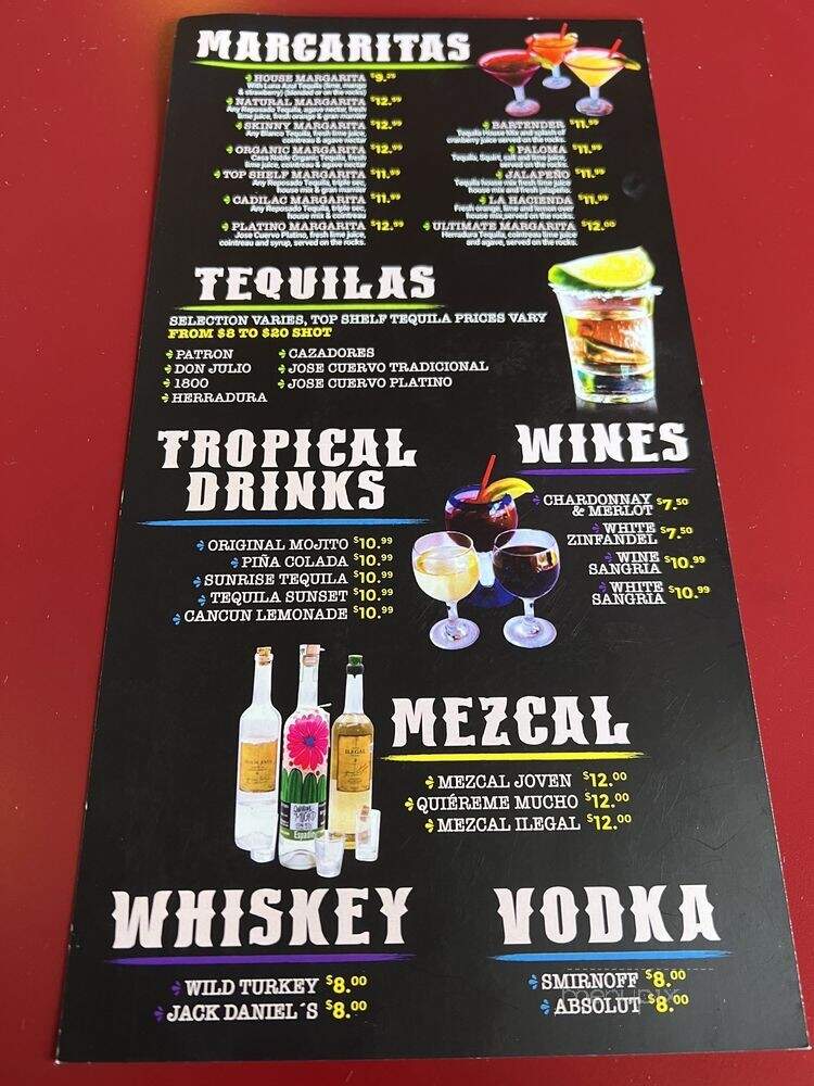La Hacienda Taqueria Restaurant - San Rafael, CA menu_pic