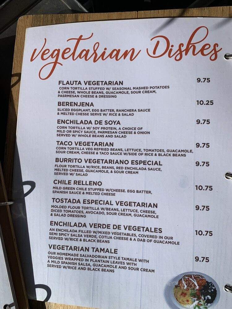 Casa Manana Restaurant - San Rafael, CA menu_pic