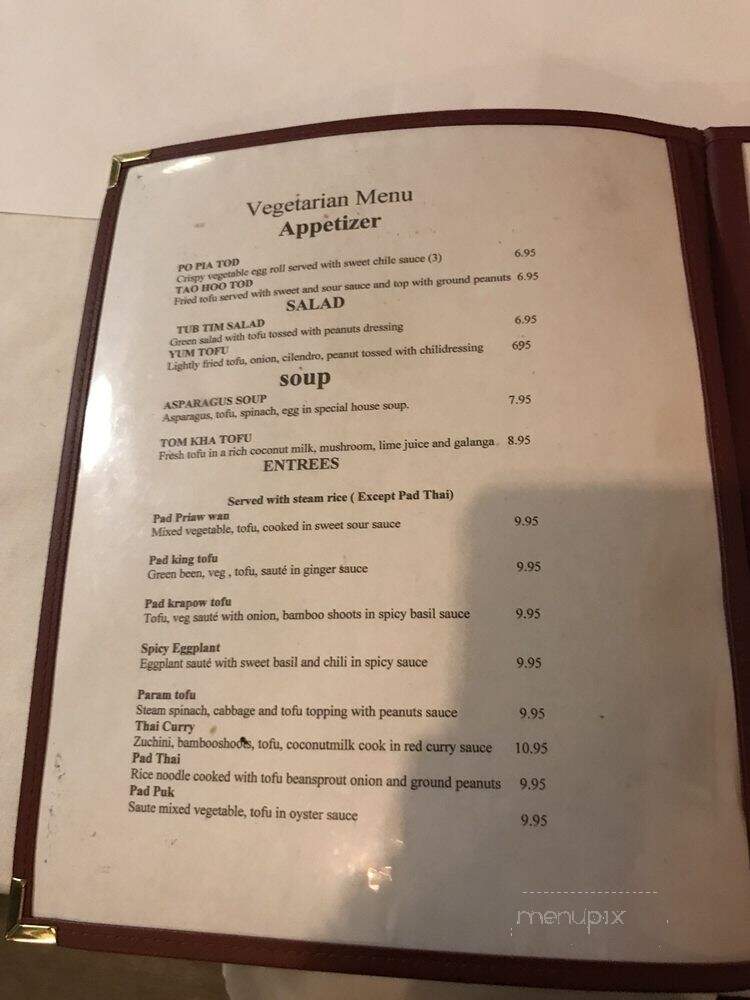 Tub-Tim Thai Restaurant - Corte Madera, CA menu_pic