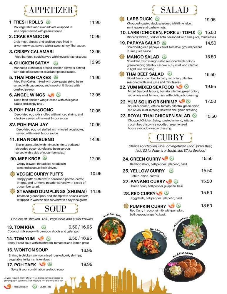 Royal Thai Restaurant - San Rafael, CA menu_pic