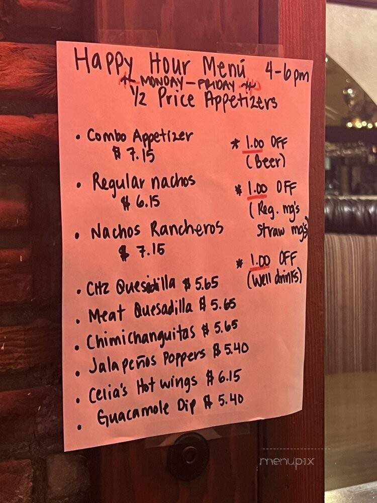 Celia's Mexican Restaurant - San Rafael, CA menu_pic