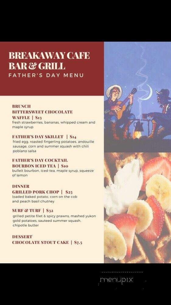 Breakaway Cafe - Sonoma, CA menu_pic