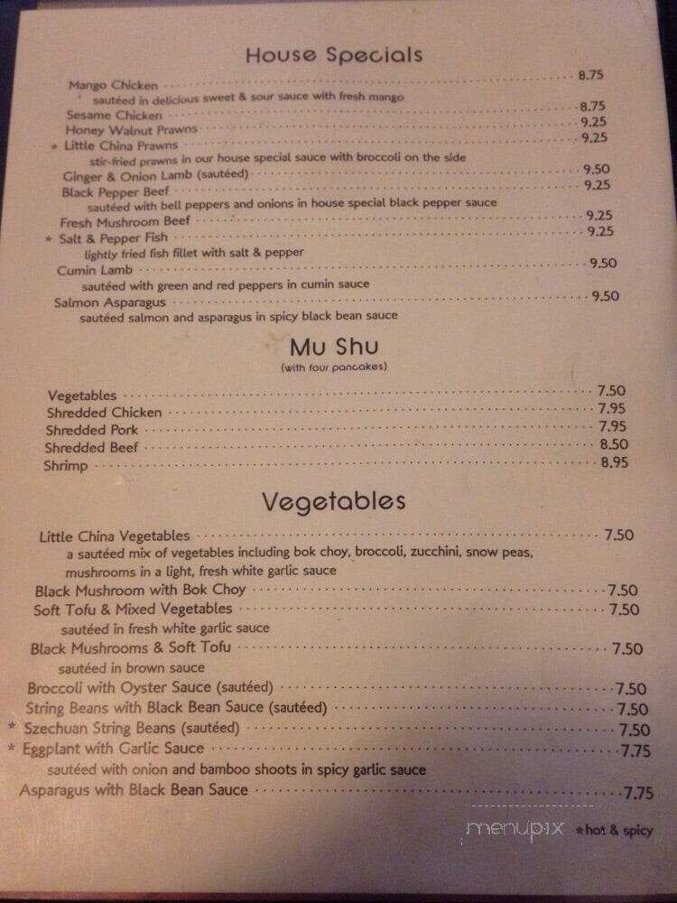 Little China Restaurant - Richmond, CA menu_pic