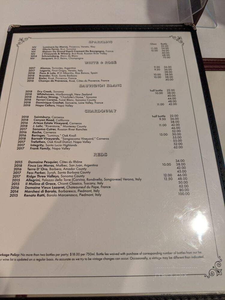 Hotel Mac Restaurant - Richmond, CA menu_pic