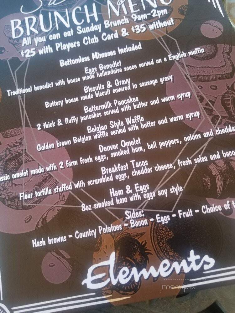 Elements Bar & Restaurant - Redding, CA menu_pic