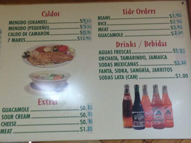 El Sitio Restaurant - San Pablo, CA menu_pic