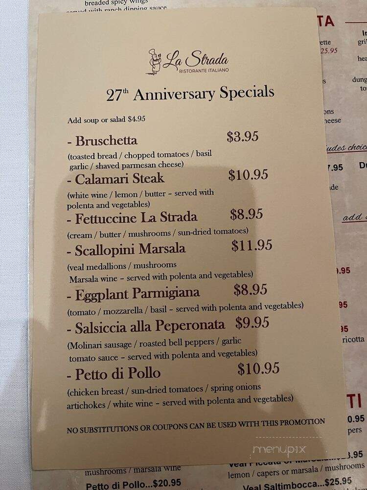 La Strada Italian Restaurant - San Pablo, CA