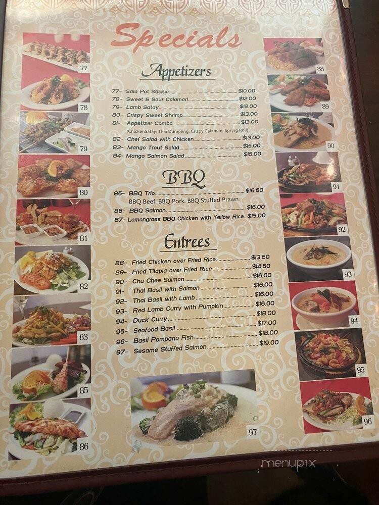 Sala Thai - San Pablo, CA menu_pic