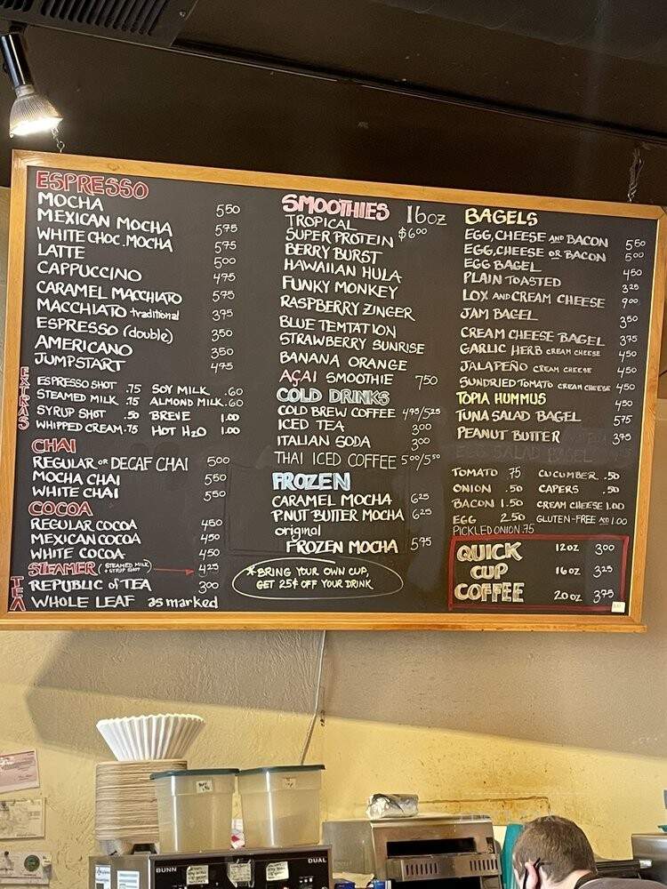 Coffeetopia - Santa Cruz, CA menu_pic