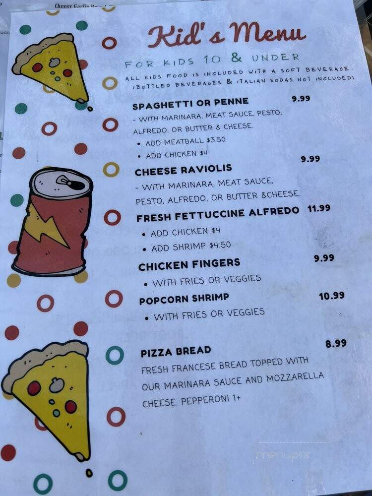 Ristorante Italiano - Santa Cruz, CA menu_pic