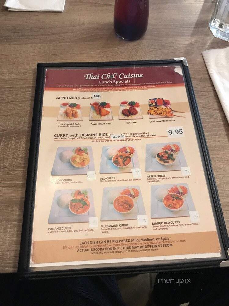 Thai Chili Cuisine - Santa Clara, CA menu_pic