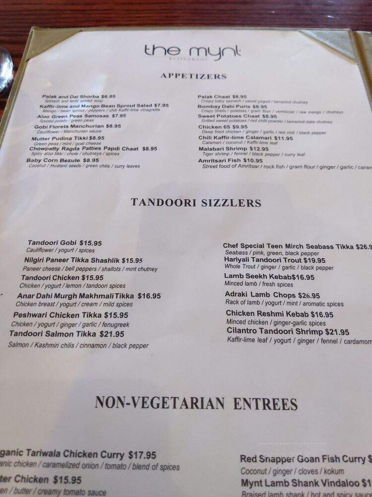 Mynt - San Jose, CA menu_pic