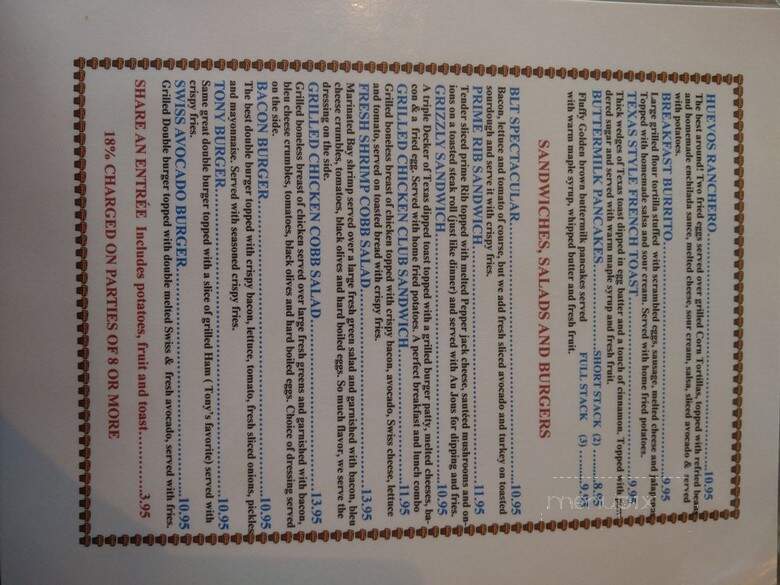 Tomat's California Cuisine - Winters, CA menu_pic