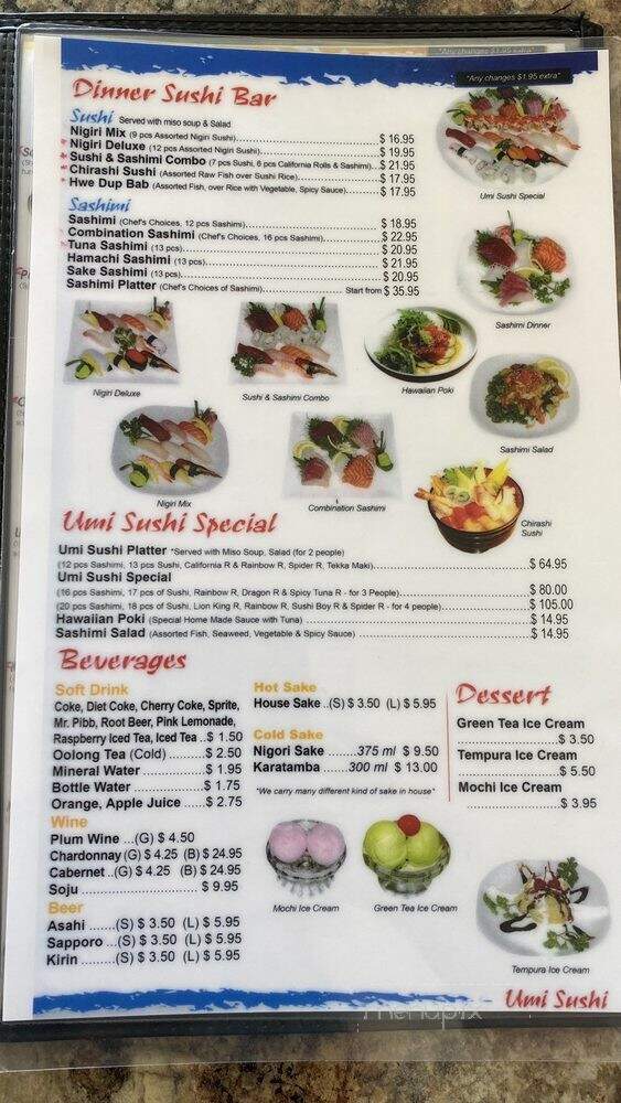 Umi Sushi - Vacaville, CA menu_pic