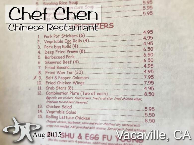 Chef Chen - Vacaville, CA