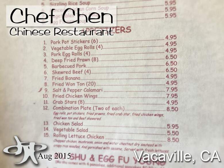 Chef Chen - Vacaville, CA menu_pic