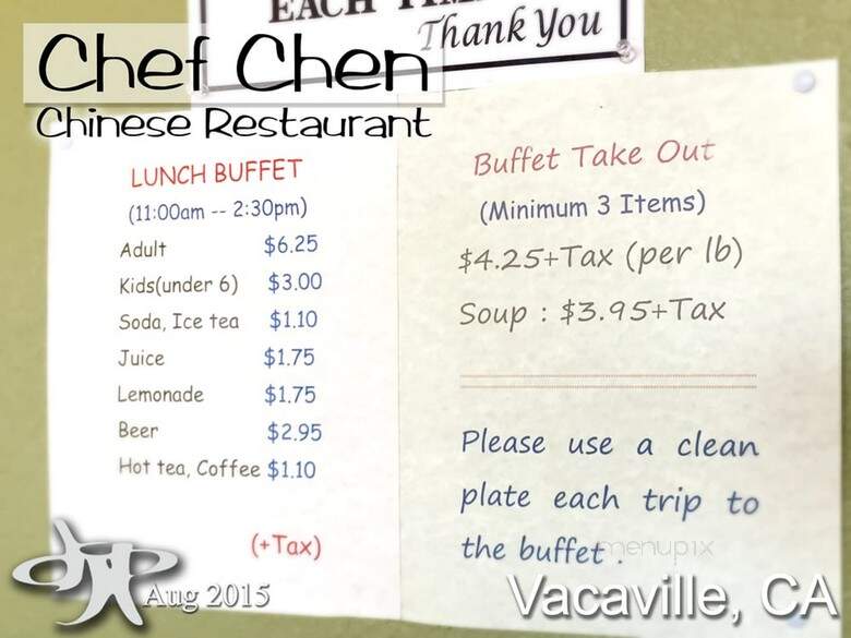 Chef Chen - Vacaville, CA menu_pic