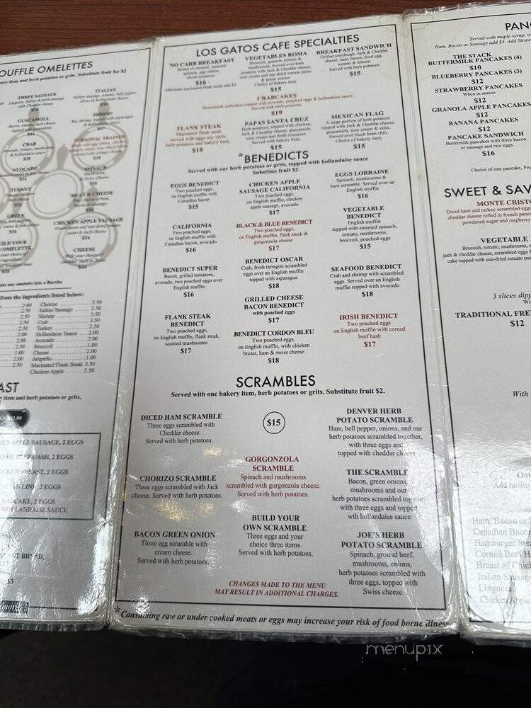 Los Gatos Cafe - Los Gatos, CA menu_pic