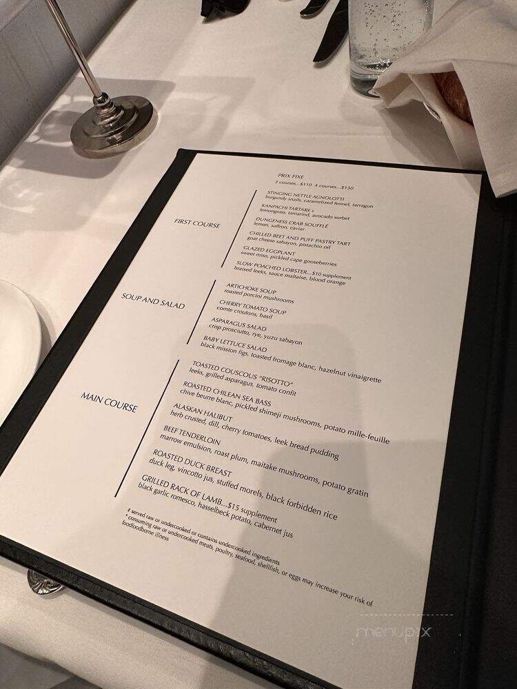 Le Papillon - San Jose, CA menu_pic