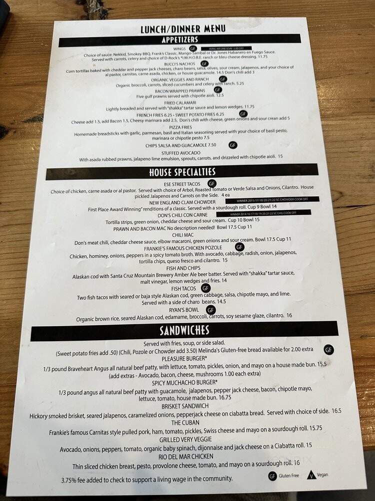 Pleasure Pizza - Santa Cruz, CA menu_pic
