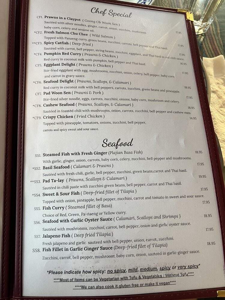 Sawasdee Thai Cuisine - Soquel, CA menu_pic