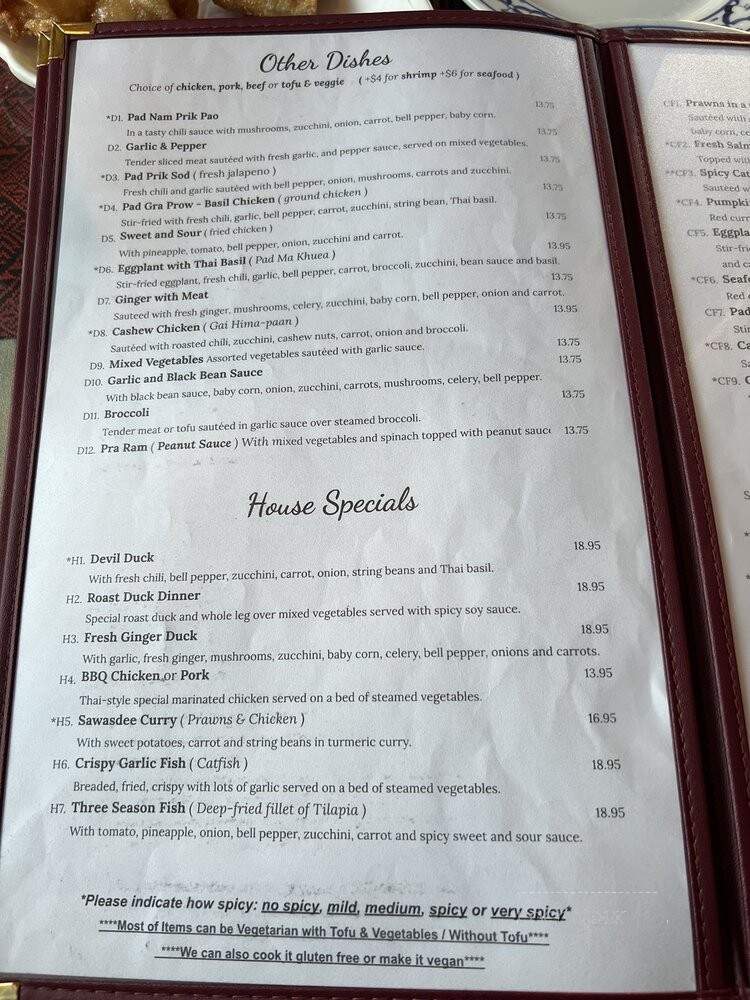 Sawasdee Thai Cuisine - Soquel, CA menu_pic