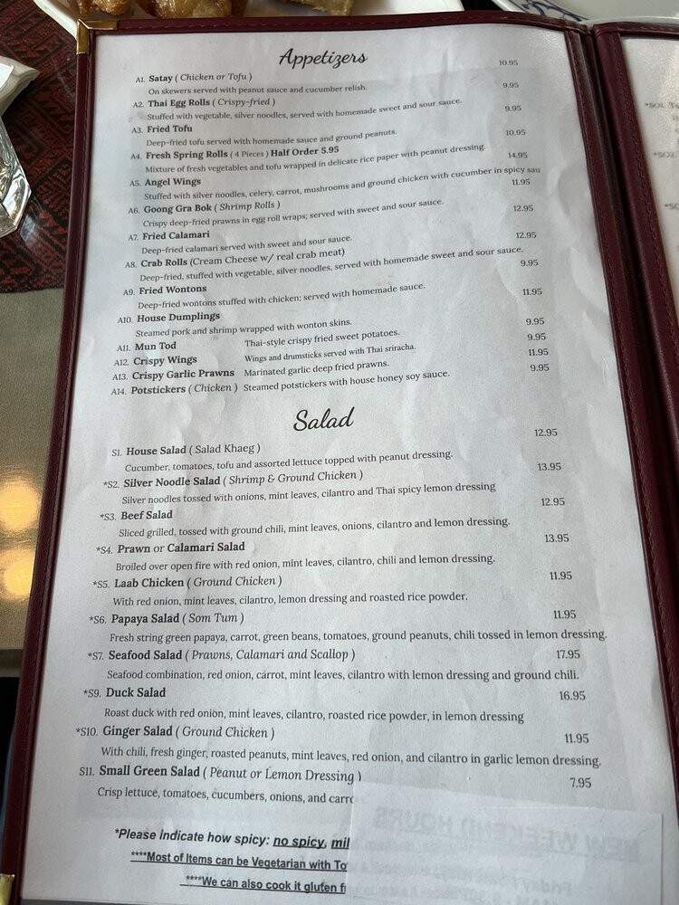 Sawasdee Thai Cuisine - Soquel, CA menu_pic