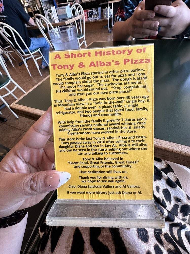 Tony & Alba's Pizza & Pasta - San Jose, CA
