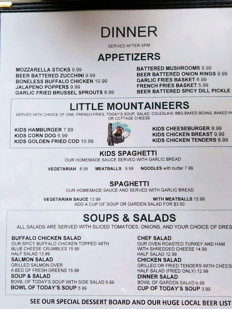 Mineral Lodge Saloon - Mineral, CA menu_pic