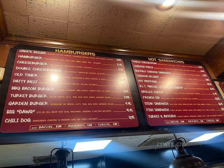 Jakes Of Willow Glen - San Jose, CA menu_pic
