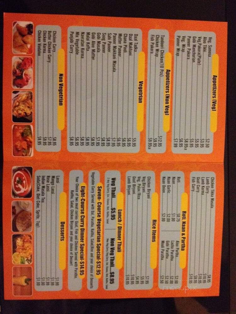 Sagar Sweets Restaurant - San Jose, CA menu_pic