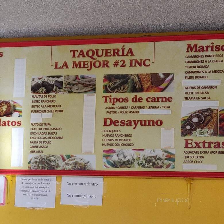 Le Mejor Taqueria - San Jose, CA menu_pic