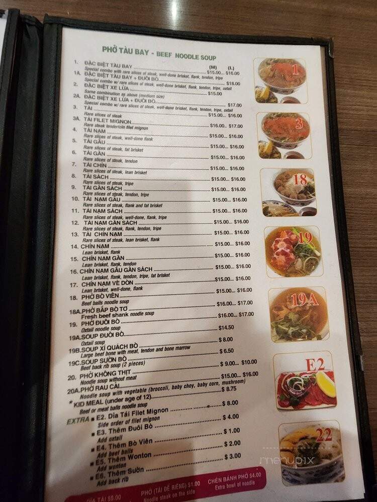 Pho Tau Bay - San Jose, CA menu_pic