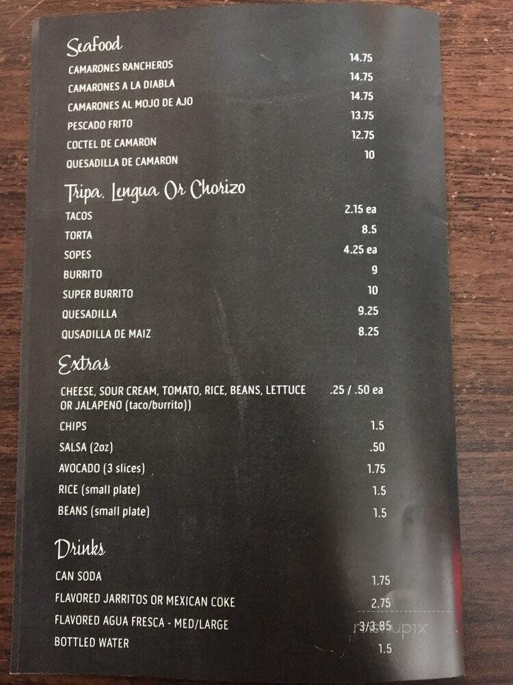 Tacos El Ranchito - San Jose, CA menu_pic
